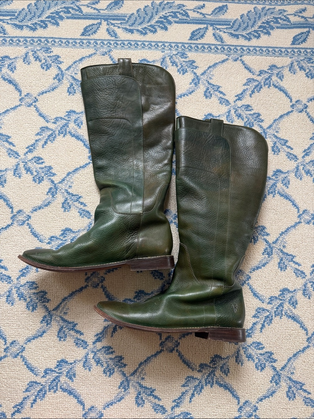 Frye Paige Tall Riding Boot green leather